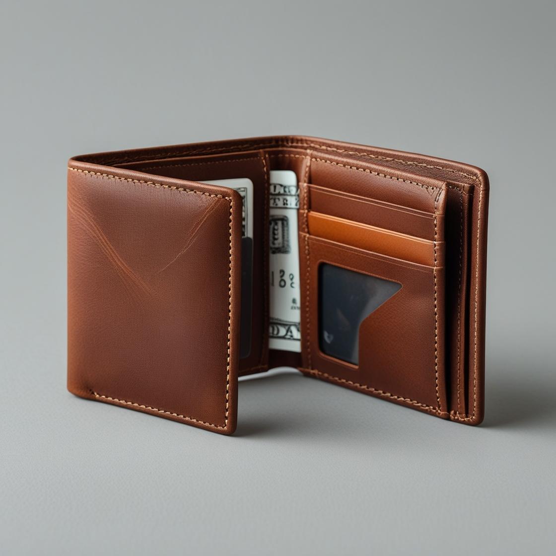 Open Leather Wallet