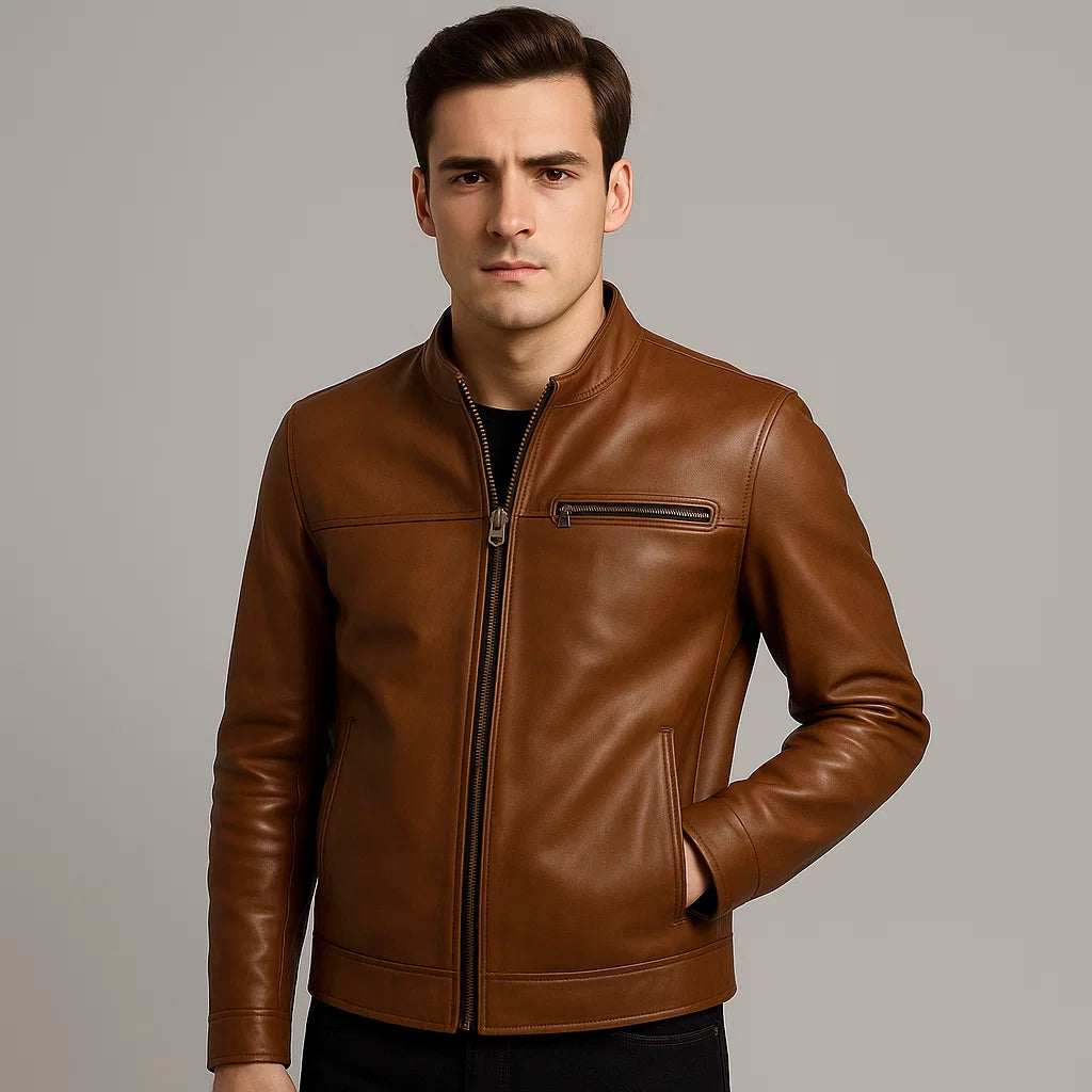 Glossy Leather Jacket