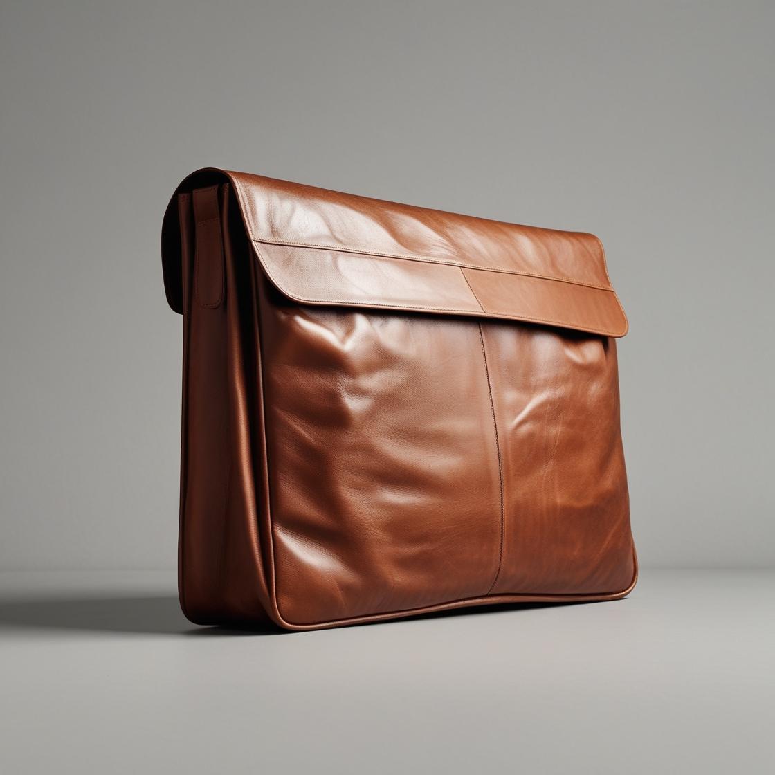 Brown Flapper Laptop Bag