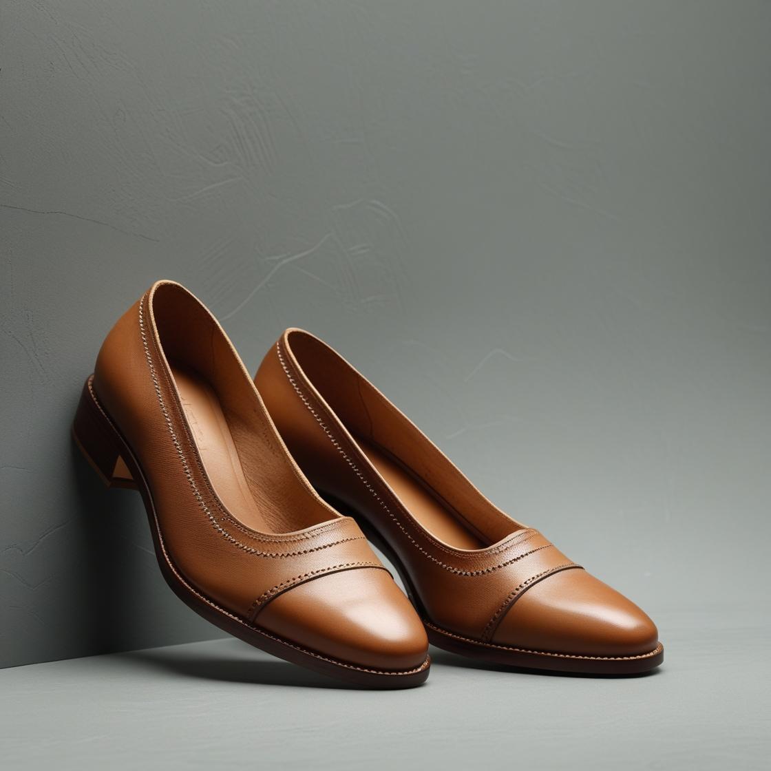 Hand-Stitched Leather Pumps