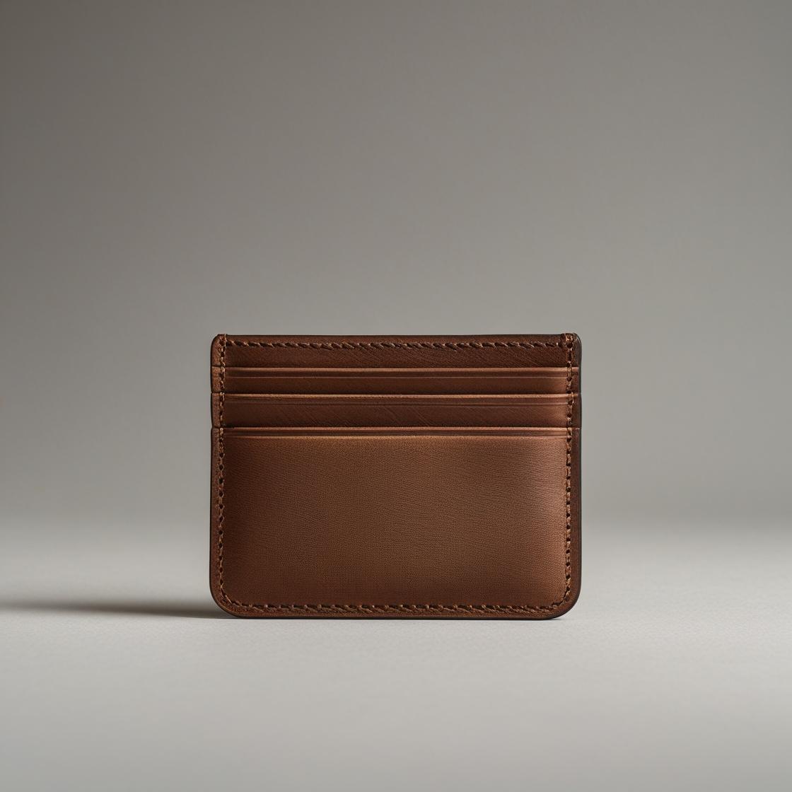 Brown Simple Leather Card Holder