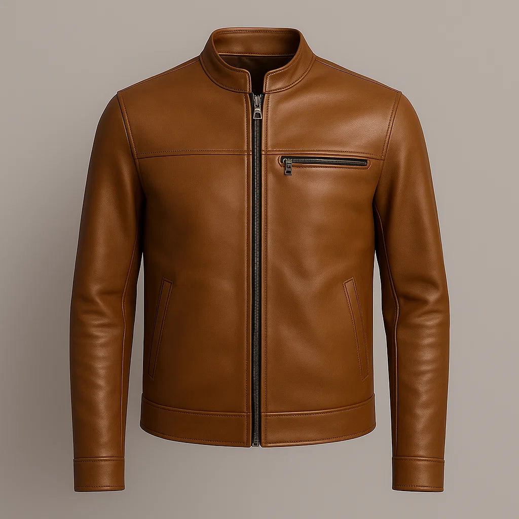 Glossy Leather Jacket