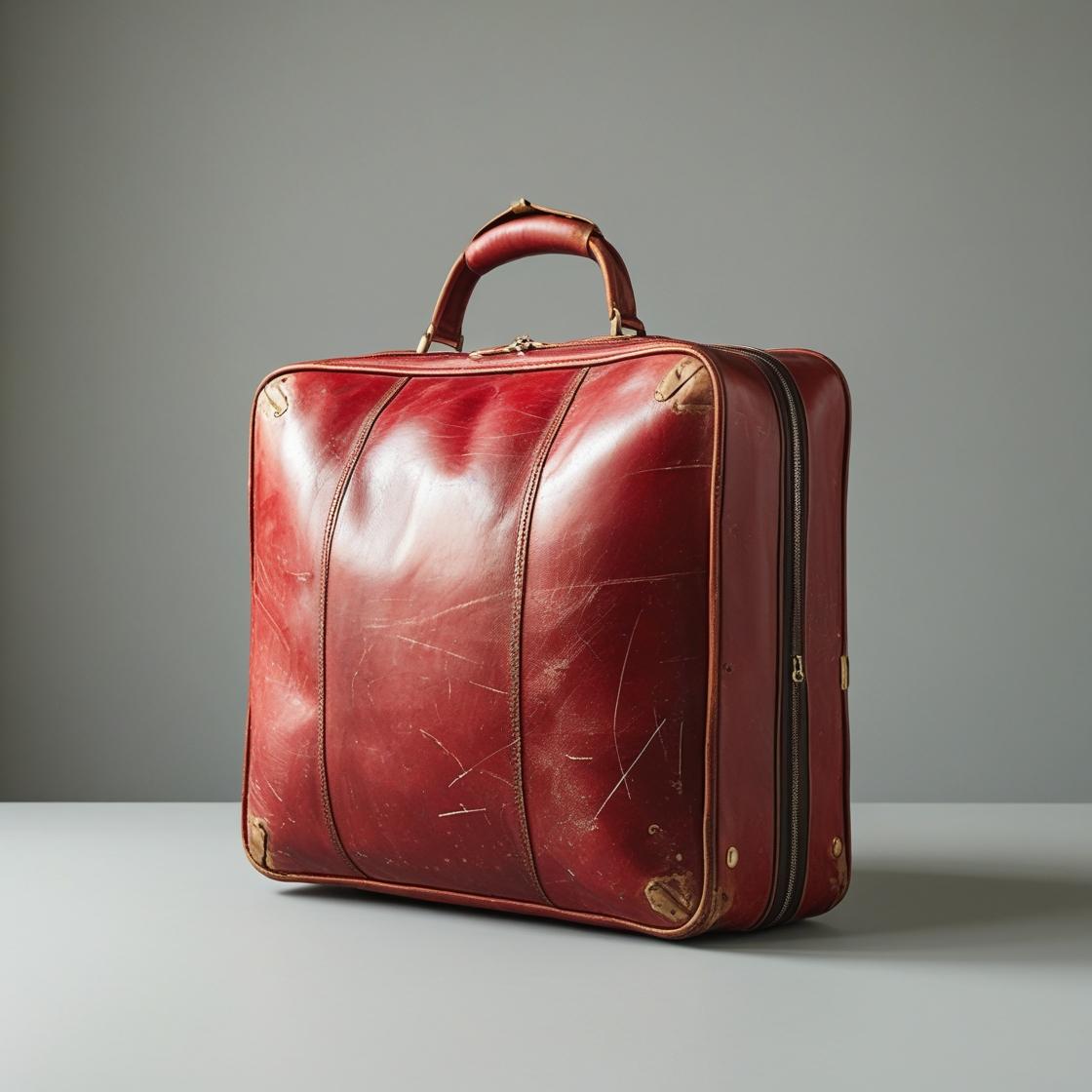 Red Vintage Luggage Bag