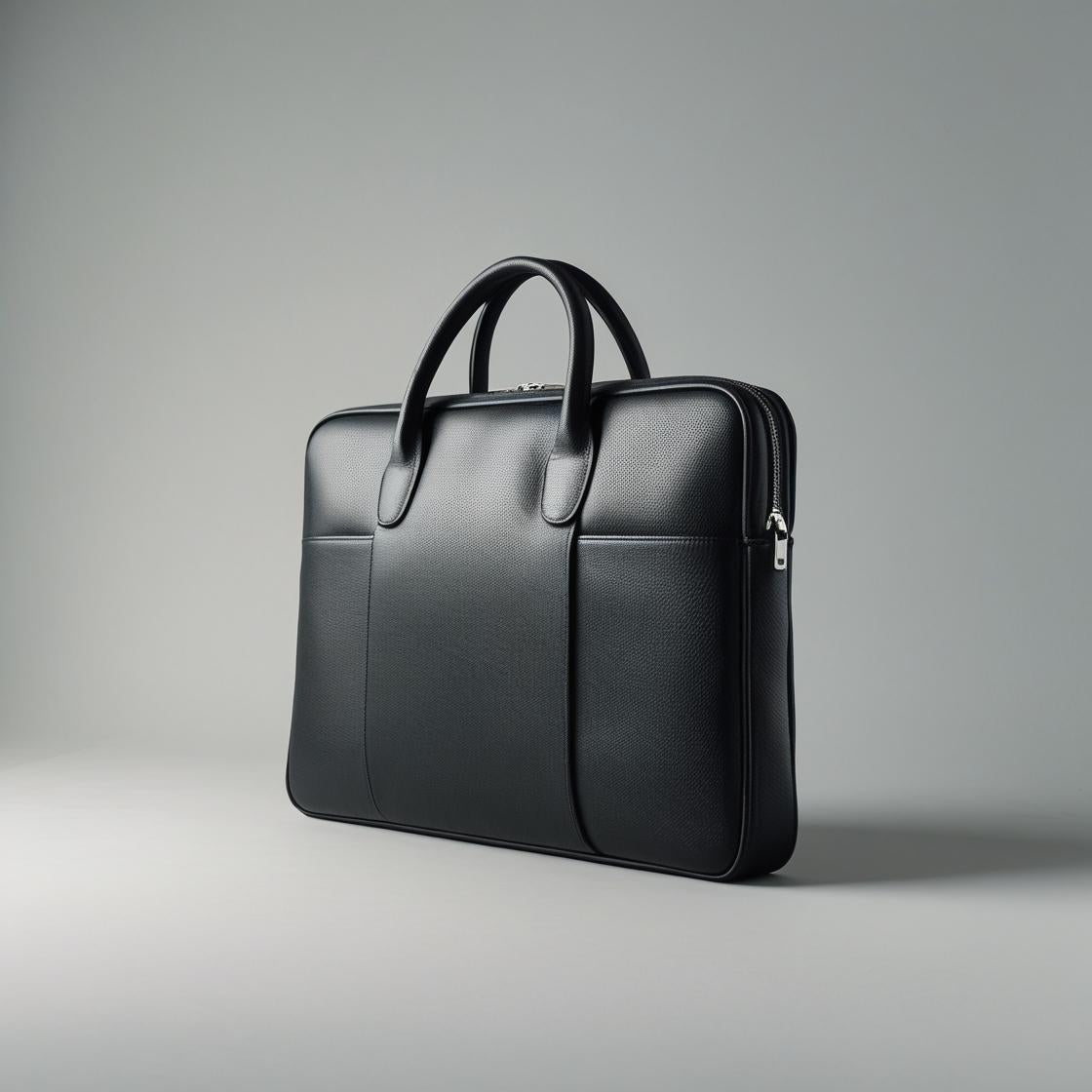 Single Zipped Black Laptop Bag